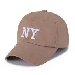 gorra de béisbol bordada NY para mujer