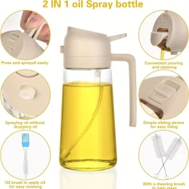 dispensador y pulverizador de aceite de vidrio